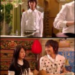 Split-screen: young man and smiling woman