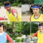 Teammates in blue and yellow jerseys outdoors