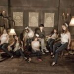 Group of young adults lounging in vintage room