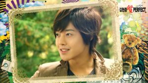 Smiling young man portrait with decorative border