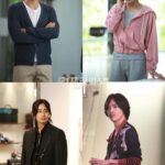 Collage of four people in casual outfits