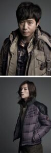 Two men wearing winter jackets