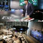 Man in high-tech command center