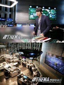 Man in high-tech command center