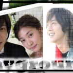 Romantic drama collage of young smiling adults