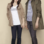 Two young adults wearing casual jackets and sneakers