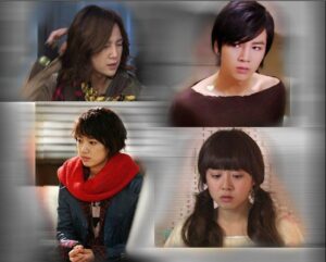 Collage of four women with varied hairstyles