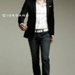 Male model in blazer and jeans