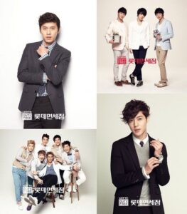 Four-panel collage of stylish men posing