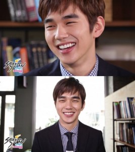 Smiling young man in a formal outfit.