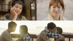 Romantic scenes from a Korean drama.