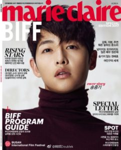 Magazine cover featuring a male model.