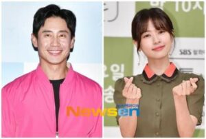 Two smiling individuals posing for photos.