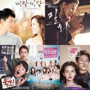 Collage of Korean drama posters.