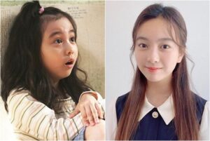 Side-by-side images of a young girl and teenager.