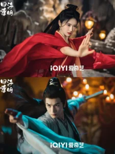 Heroic figures in dramatic fantasy poses.