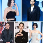 Five individuals at a formal event.