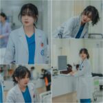 Doctor in hospital wearing medical uniform.