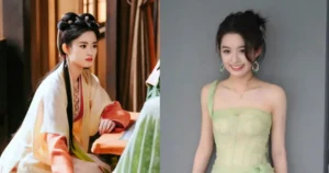 Woman in traditional and modern attire.