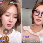 Two women livestreaming on social media platform.