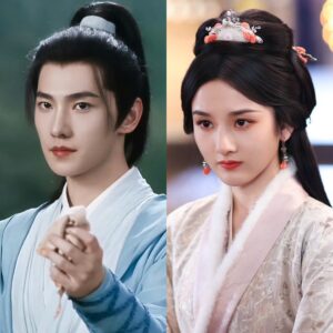 Two people in traditional Asian attire.