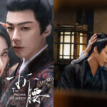 Period drama couple in traditional attire.