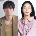 Man and woman posing in studio portraits.